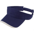 Outlet Brushed Cotton Visor W/A Contrasting Visor Trim